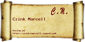 Czink Marcell névjegykártya