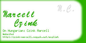 marcell czink business card
